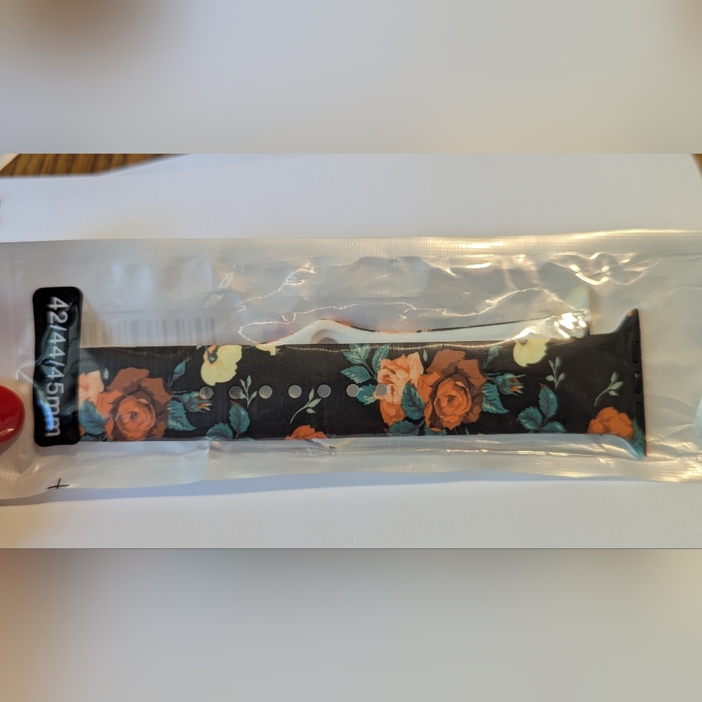 Apple Watch Band Floral Black